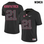 NCAA Women's Alabama Crimson Tide #21 Dre Kirkpatrick Stitched College Nike Authentic Black Football Jersey QV17M10MG